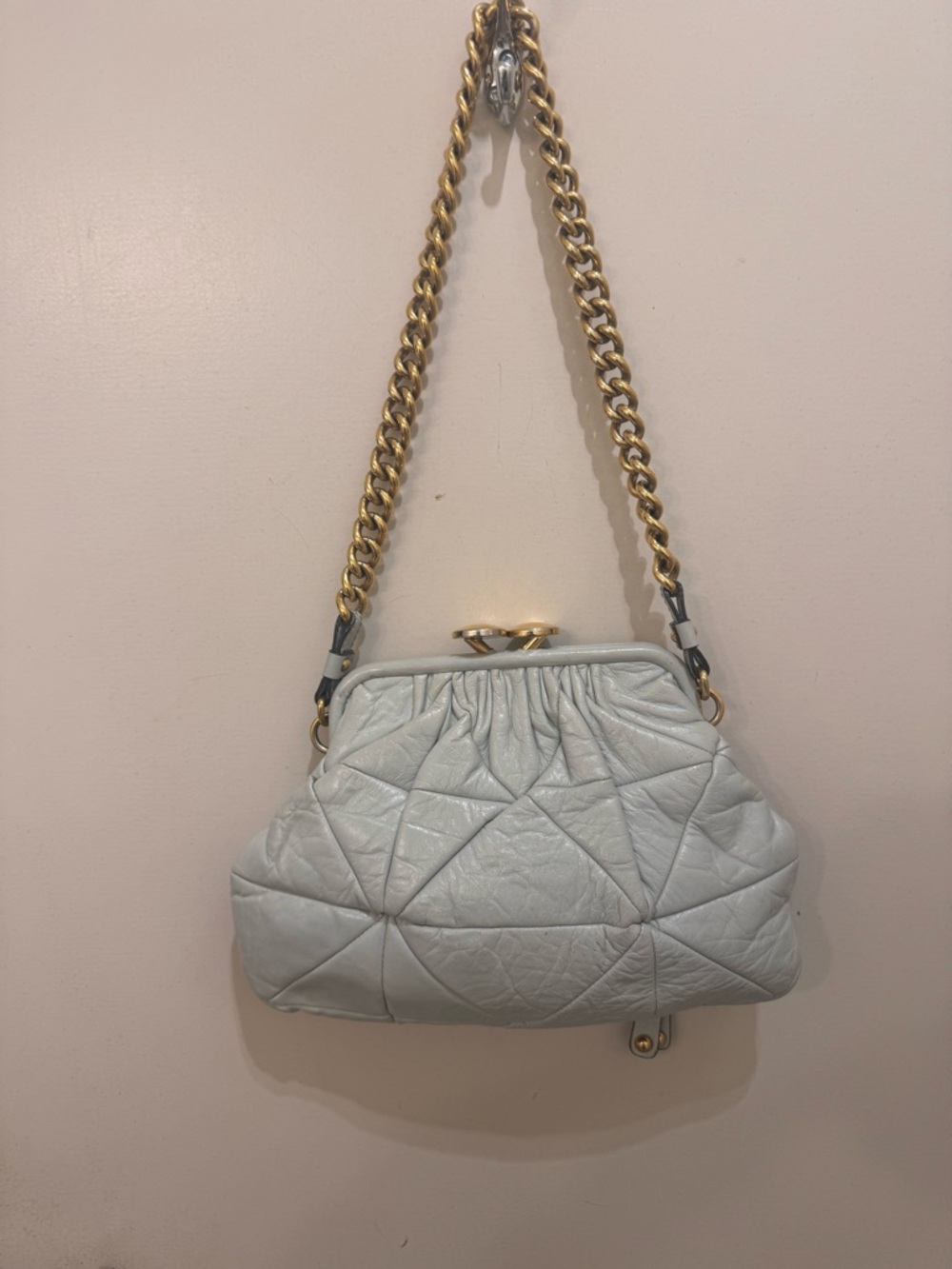 Marc Jacobs Quilted Stam bag Crossbody with Gold Chain